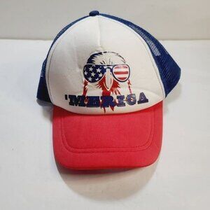 Merica Patriotic 4th of July White Trash Barbie Costume Trucker Hat